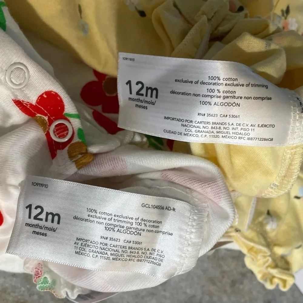 NEW Carter’s - Set of 2 Floral Onesies